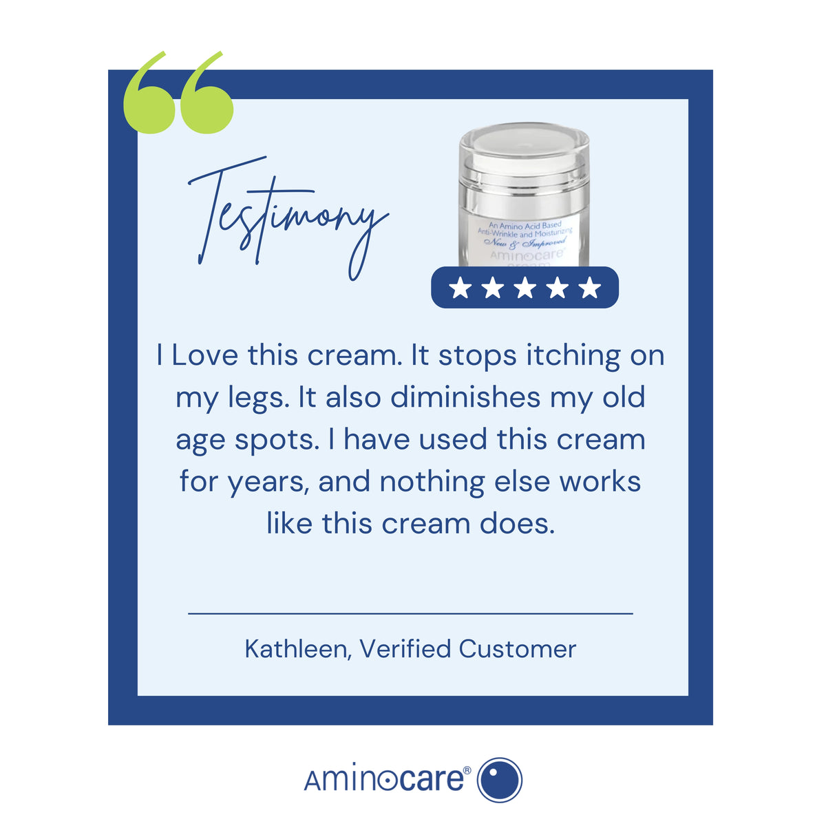TESTIMONIAL: NEW & IMPROVED CREAM