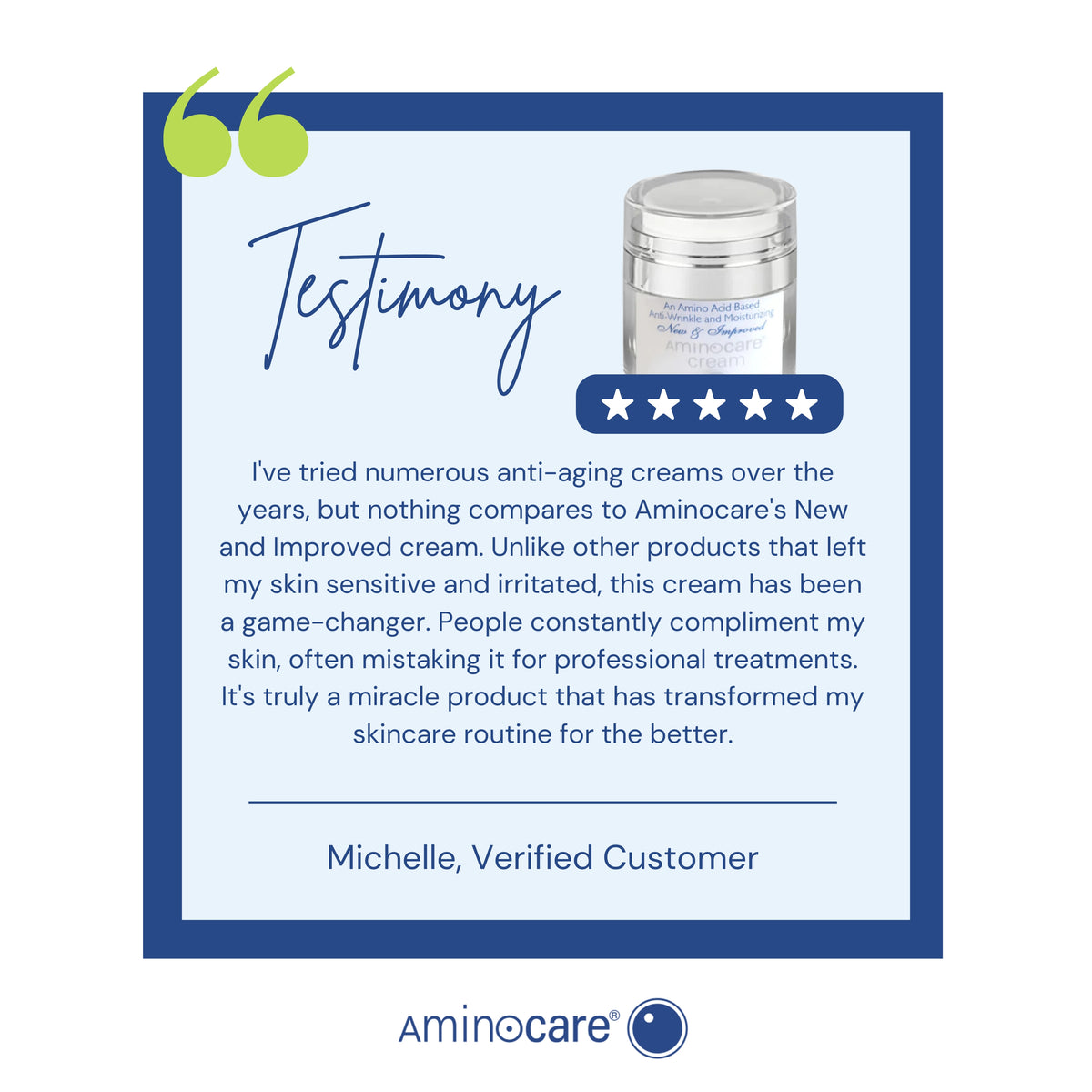 TESTIMONIAL: ANTI-AGING - NEW AND IMPROVED CREAM