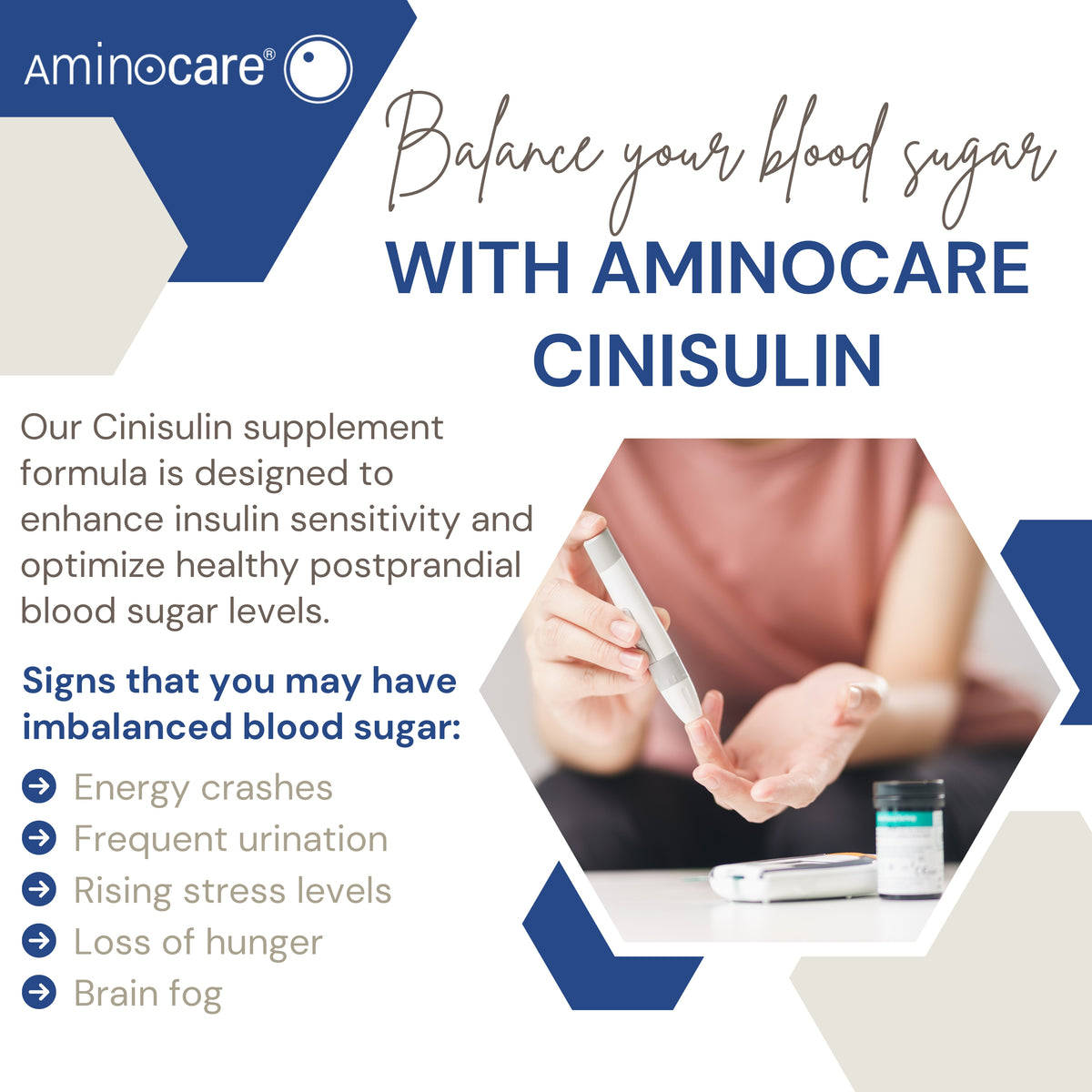 Signs of Imbalanced Blood Sugar and The Solution of Aminocare® Cinisulin