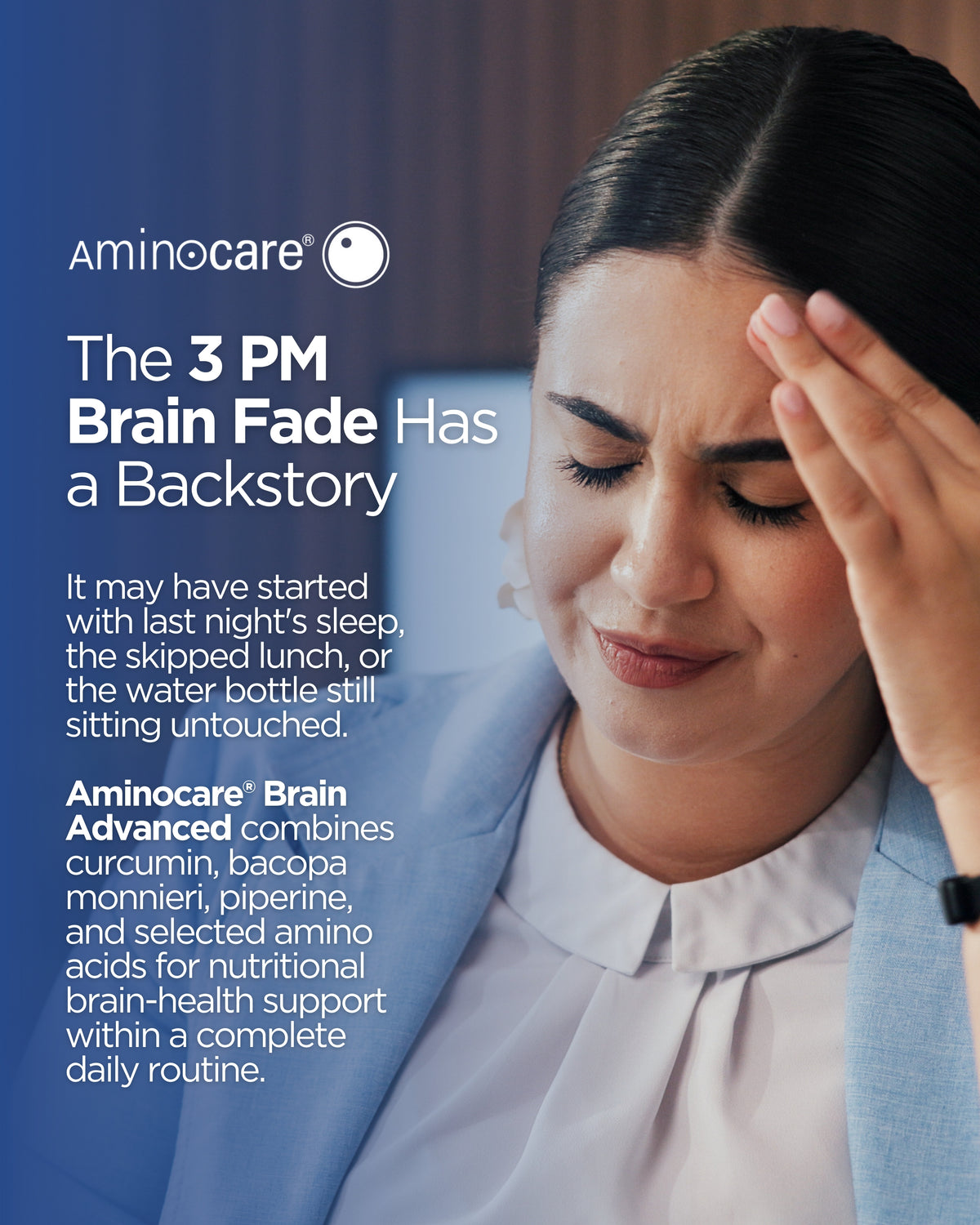 What Really Causes the Afternoon Brain Fade? educational feature from Aminocare® Products
