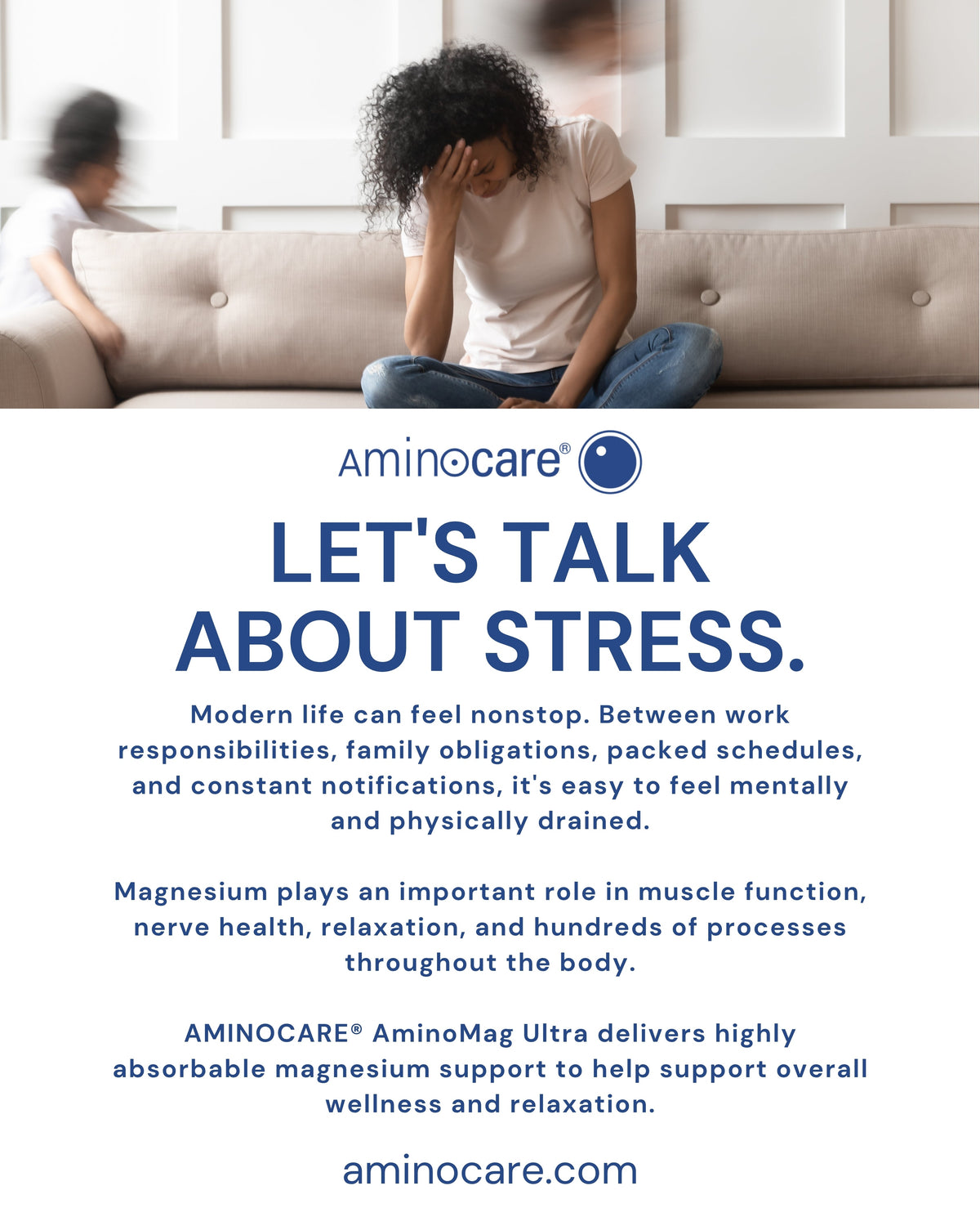 Aminocare® AminoMag Ultra magnesium supplement for relaxation and daily wellness support