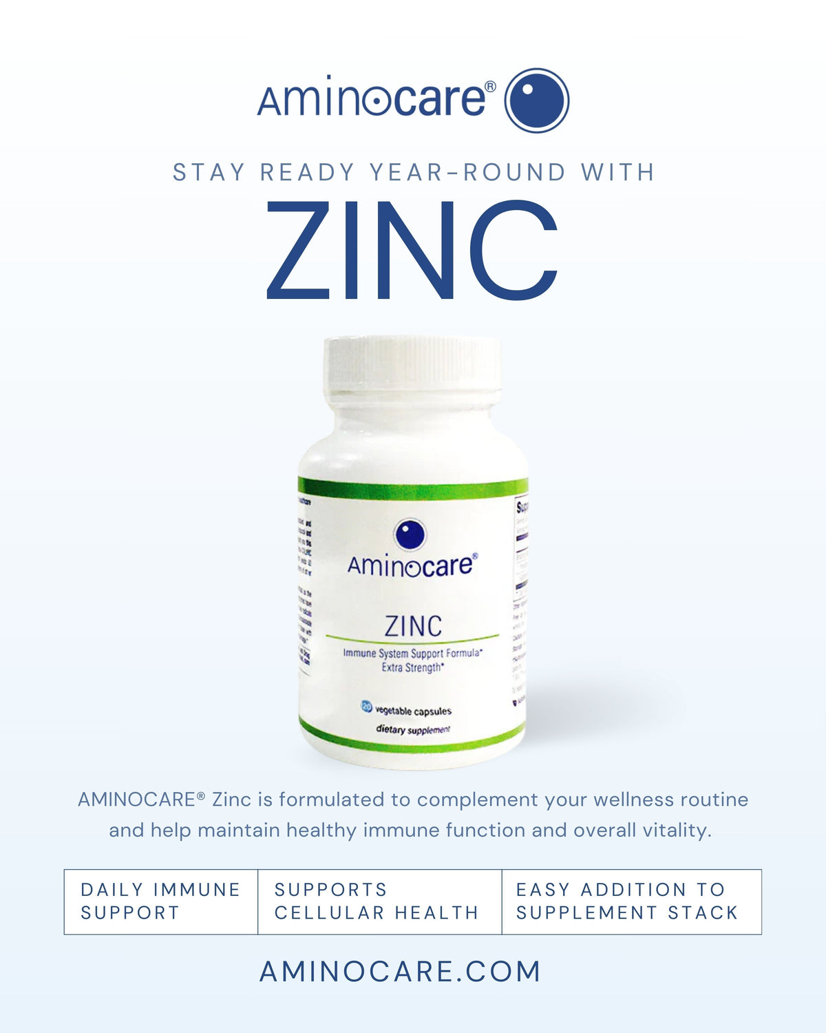 Zinc for Immune Support | Aminocare® Wellness
