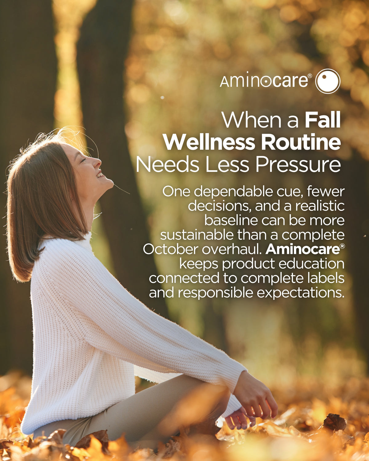 How Can a Fall Wellness Routine Feel Less Pressured? educational feature from Aminocare® Products