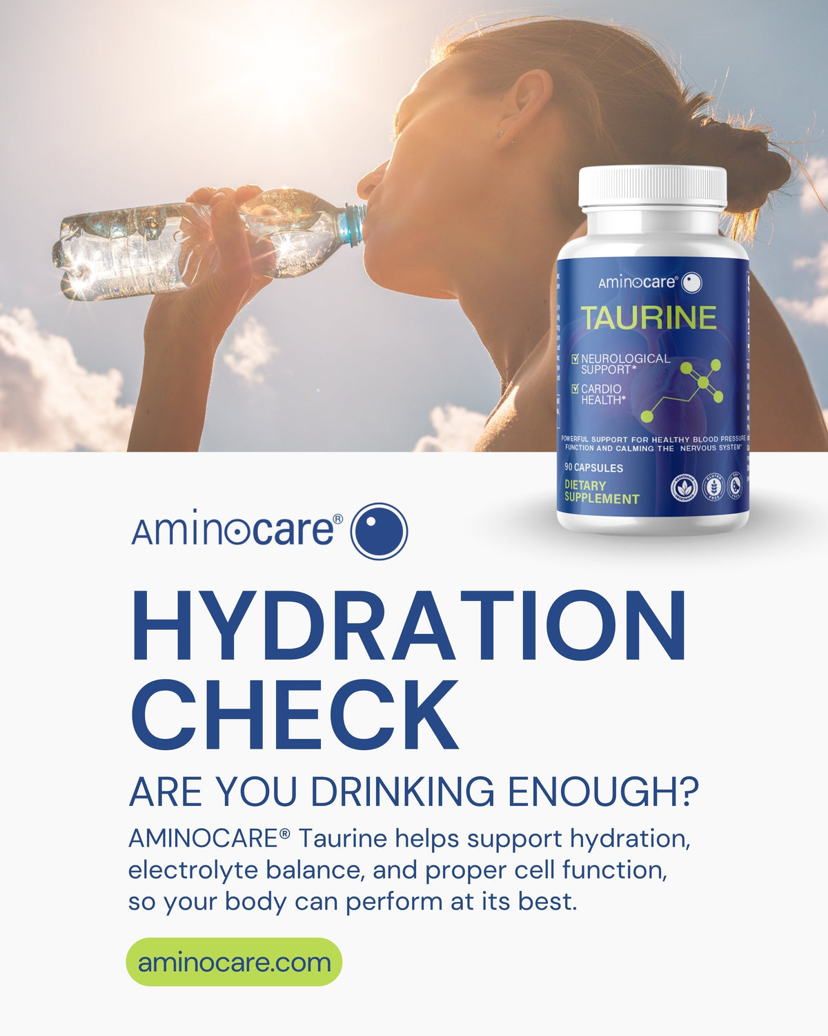 Hydration Tips & Taurine Support | AMINOCARE®